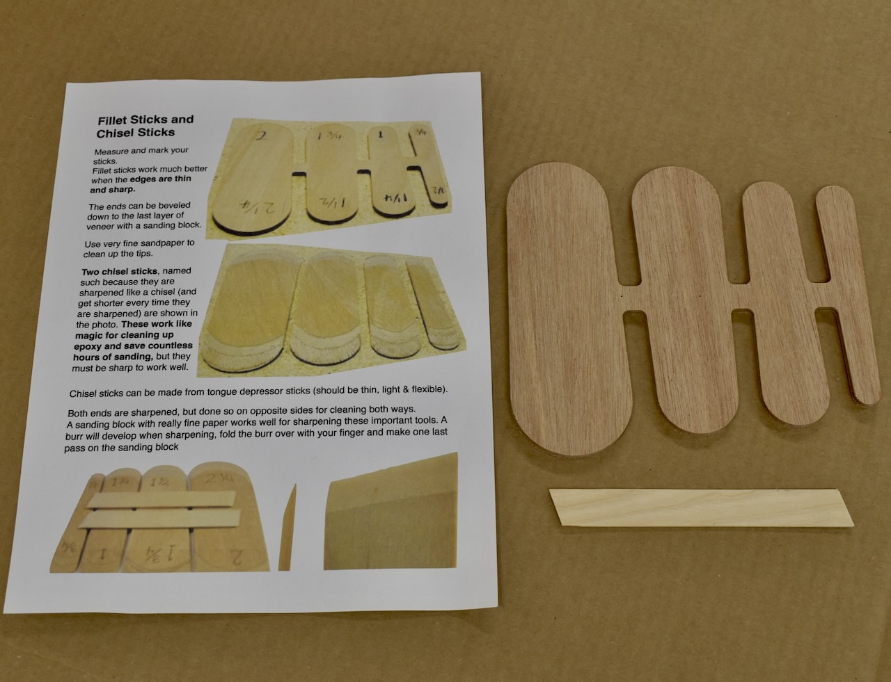 Plywood Fillet Sticks